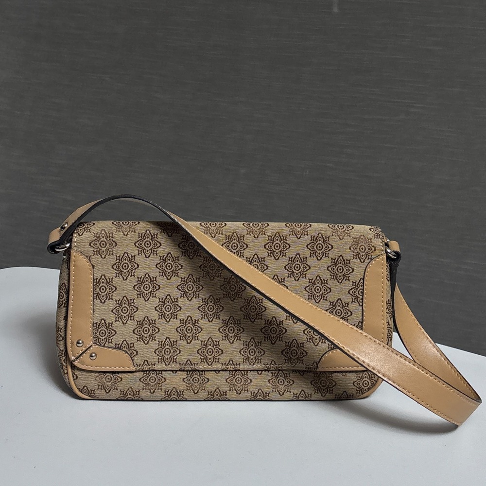 Vintage Liz & Co Baguette Brown Shoulder Bag Purse Small Retro 90s‎ y2k